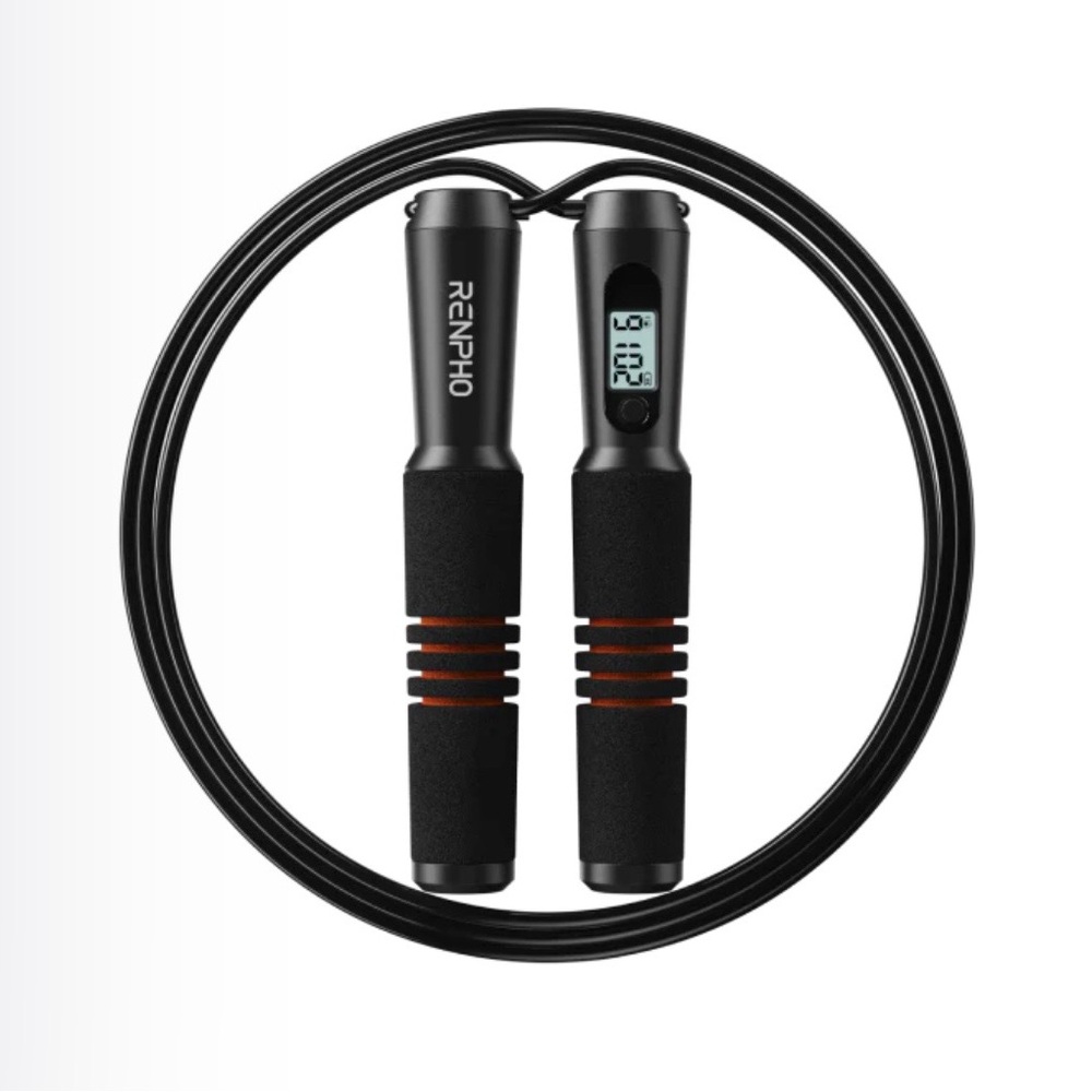 RENPHO Black Digital Jump Rope